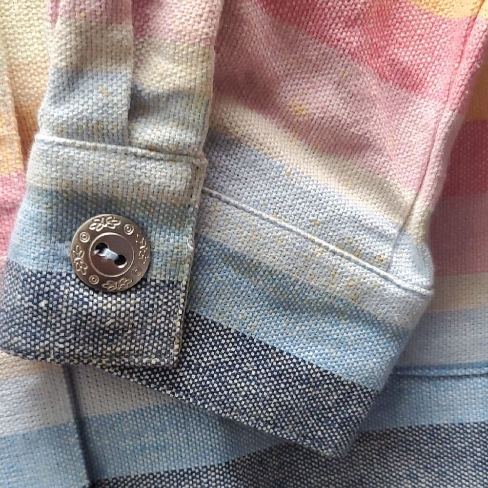 ALFRED DRUNNER | 12 WOMEN'S | JACKET BUTTON DOWN SHIRT  in RAINBOW 19232 29961 - Picture 6 of 16